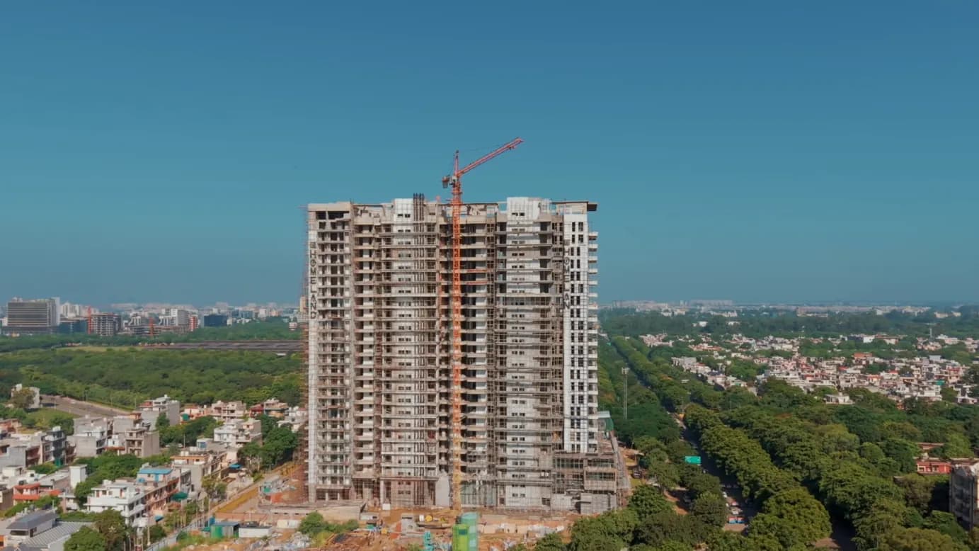Site photo, October 2026: tower under construction (developer's photo)