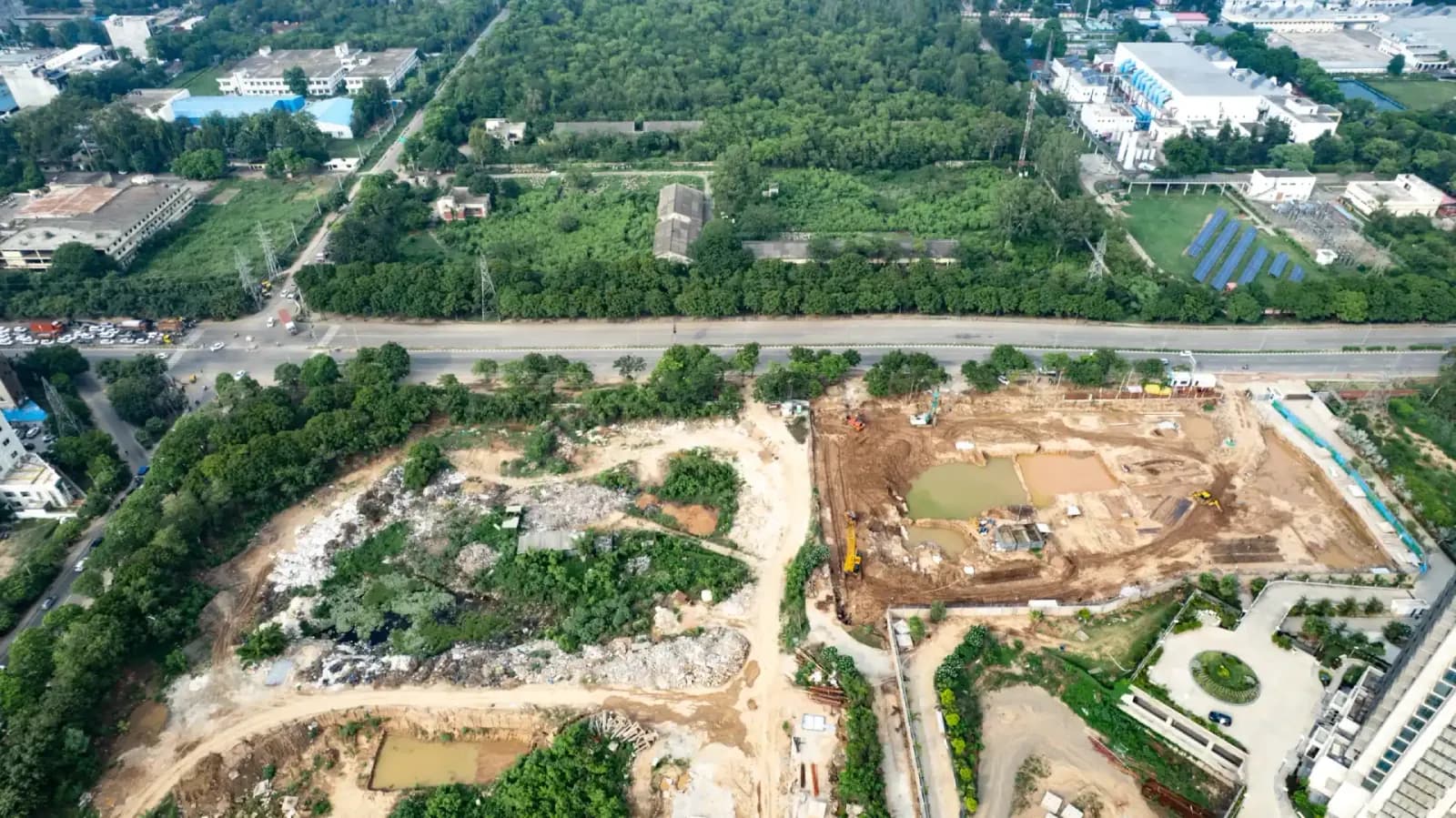 Site photo, July 2025: aerial view of the plot (developer's photo)